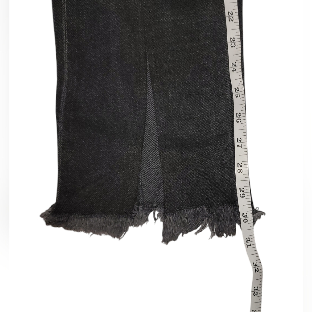 NWT EB Denim Straight Leg Split Hem Black Wash Jeans Size 27 - Picture 8 of 14